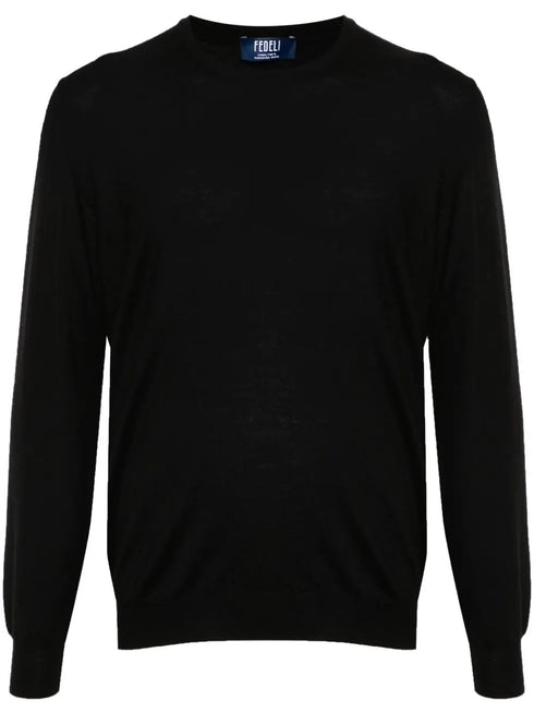 fine-knit virgin-wool jumper